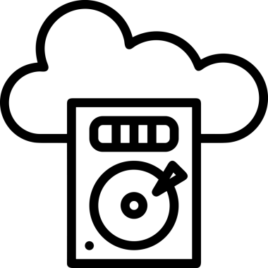 Uygulama UI, Web Tasarımı, Bulut ve Veri Yönetimi Kullanımı için Depolama Simgesi Siyah ve Beyaz PNG