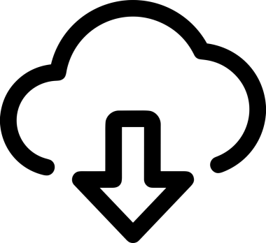 Uygulama UI, Web Tasarımı, Bulut ve Veri Yönetimi Kullanımı için Depolama Simgesi Siyah ve Beyaz PNG