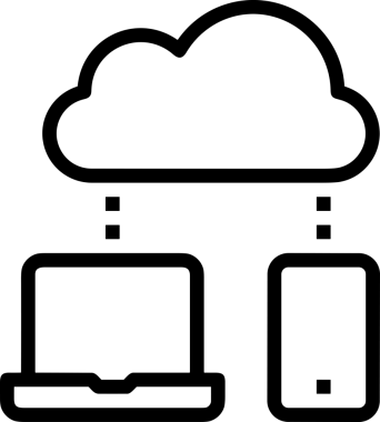 Uygulama UI, Web Tasarımı, Bulut ve Veri Yönetimi Kullanımı için Depolama Simgesi Siyah ve Beyaz PNG