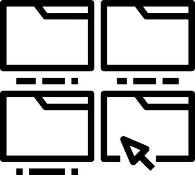 Uygulama UI, Web Tasarımı, Bulut ve Veri Yönetimi Kullanımı için Depolama Simgesi Siyah ve Beyaz PNG