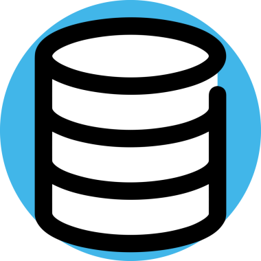 Uygulama UI, Web Tasarımı, Bulut ve Veri Yönetimi Kullanımı için Depolama Simgesi Siyah ve Beyaz PNG