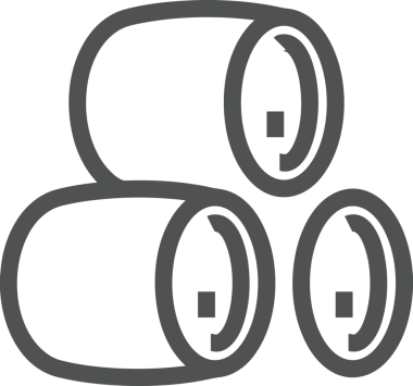 Uygulama UI, Web Tasarımı, Bulut ve Veri Yönetimi Kullanımı için Depolama Simgesi Siyah ve Beyaz PNG