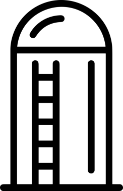 Uygulama UI, Web Tasarımı, Bulut ve Veri Yönetimi Kullanımı için Depolama Simgesi Siyah ve Beyaz PNG