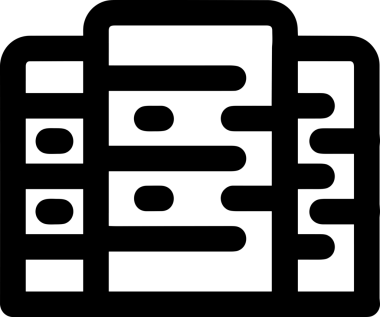 Uygulama UI, Web Tasarımı, Bulut ve Veri Yönetimi Kullanımı için Depolama Simgesi Siyah ve Beyaz PNG