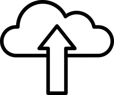 Uygulama UI, Web Tasarımı, Bulut ve Veri Yönetimi Kullanımı için Depolama Simgesi Siyah ve Beyaz PNG