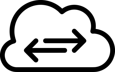 Uygulama UI, Web Tasarımı, Bulut ve Veri Yönetimi Kullanımı için Depolama Simgesi Siyah ve Beyaz PNG