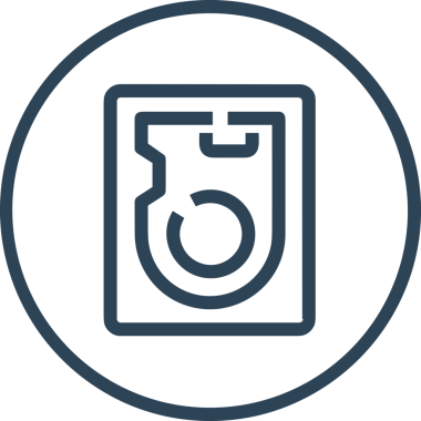 Uygulama UI, Web Tasarımı, Bulut ve Veri Yönetimi Kullanımı için Depolama Simgesi Siyah ve Beyaz PNG