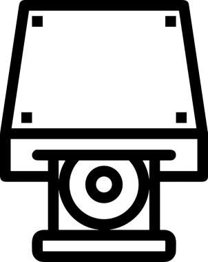 Uygulama UI, Web Tasarımı, Bulut ve Veri Yönetimi Kullanımı için Depolama Simgesi Siyah ve Beyaz PNG