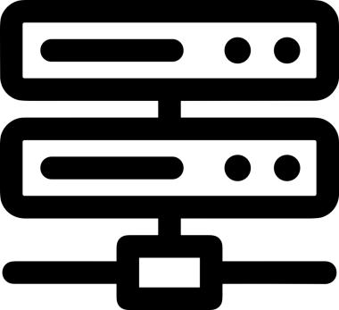 Uygulama UI, Web Tasarımı, Bulut ve Veri Yönetimi Kullanımı için Depolama Simgesi Siyah ve Beyaz PNG