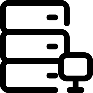 Uygulama UI, Web Tasarımı, Bulut ve Veri Yönetimi Kullanımı için Depolama Simgesi Siyah ve Beyaz PNG