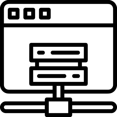 Uygulama UI, Web Tasarımı, Bulut ve Veri Yönetimi Kullanımı için Depolama Simgesi Siyah ve Beyaz PNG