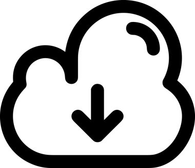 Uygulama UI, Web Tasarımı, Bulut ve Veri Yönetimi Kullanımı için Depolama Simgesi Siyah ve Beyaz PNG