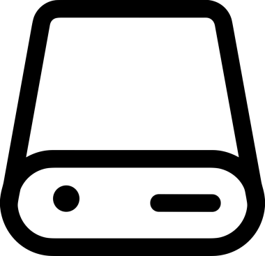 Uygulama UI, Web Tasarımı, Bulut ve Veri Yönetimi Kullanımı için Depolama Simgesi Siyah ve Beyaz PNG