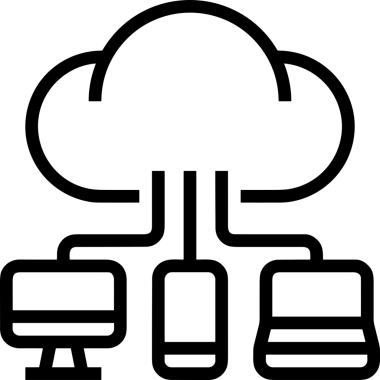 Uygulama UI, Web Tasarımı, Bulut ve Veri Yönetimi Kullanımı için Depolama Simgesi Siyah ve Beyaz PNG