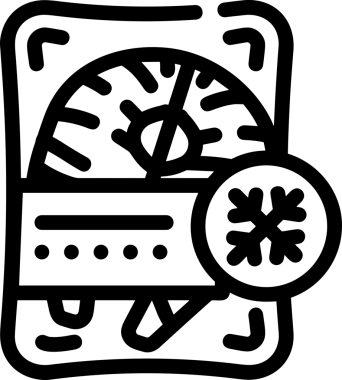 Uygulama UI, Web Tasarımı, Bulut ve Veri Yönetimi Kullanımı için Depolama Simgesi Siyah ve Beyaz PNG