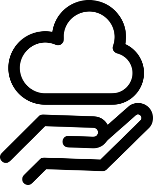 Uygulama UI, Web Tasarımı, Bulut ve Veri Yönetimi Kullanımı için Depolama Simgesi Siyah ve Beyaz PNG