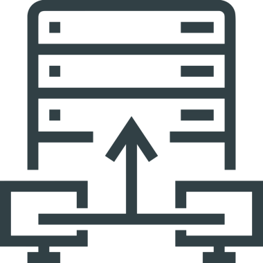 Uygulama UI, Web Tasarımı, Bulut ve Veri Yönetimi Kullanımı için Depolama Simgesi Siyah ve Beyaz PNG