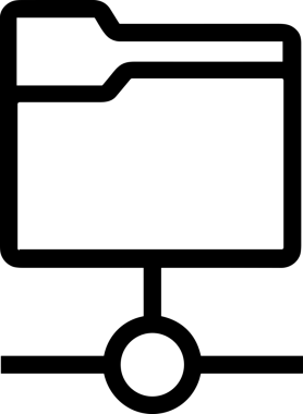 Uygulama UI, Web Tasarımı, Bulut ve Veri Yönetimi Kullanımı için Depolama Simgesi Siyah ve Beyaz PNG