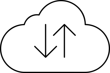 Uygulama UI, Web Tasarımı, Bulut ve Veri Yönetimi Kullanımı için Depolama Simgesi Siyah ve Beyaz PNG