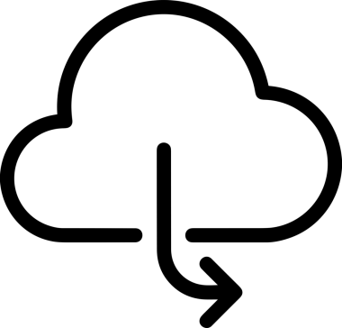 Uygulama UI, Web Tasarımı, Bulut ve Veri Yönetimi Kullanımı için Depolama Simgesi Siyah ve Beyaz PNG