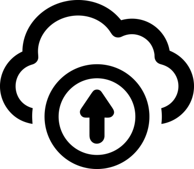 Uygulama UI, Web Tasarımı, Bulut ve Veri Yönetimi Kullanımı için Depolama Simgesi Siyah ve Beyaz PNG