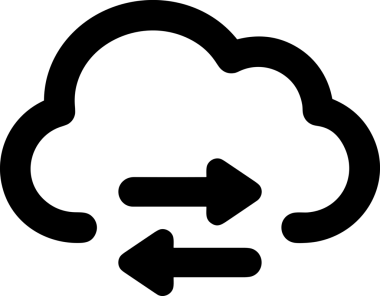 Uygulama UI, Web Tasarımı, Bulut ve Veri Yönetimi Kullanımı için Depolama Simgesi Siyah ve Beyaz PNG