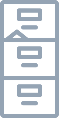 Uygulama UI, Web Tasarımı, Bulut ve Veri Yönetimi Kullanımı için Depolama Simgesi Siyah ve Beyaz PNG