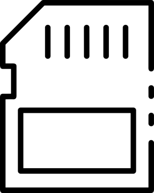 Uygulama UI, Web Tasarımı, Bulut ve Veri Yönetimi Kullanımı için Depolama Simgesi Siyah ve Beyaz PNG