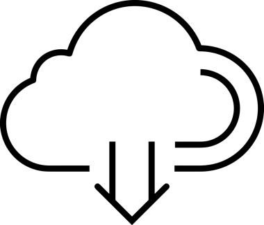 Uygulama UI, Web Tasarımı, Bulut ve Veri Yönetimi Kullanımı için Depolama Simgesi Siyah ve Beyaz PNG