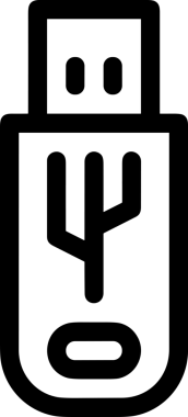 Uygulama UI, Web Tasarımı, Bulut ve Veri Yönetimi Kullanımı için Depolama Simgesi Siyah ve Beyaz PNG