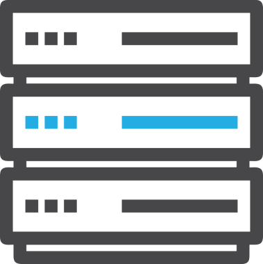Uygulama UI, Web Tasarımı, Bulut ve Veri Yönetimi Kullanımı için Depolama Simgesi Siyah ve Beyaz PNG