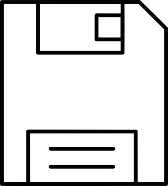 Uygulama UI, Web Tasarımı, Bulut ve Veri Yönetimi Kullanımı için Depolama Simgesi Siyah ve Beyaz PNG