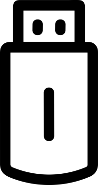 Uygulama UI, Web Tasarımı, Bulut ve Veri Yönetimi Kullanımı için Depolama Simgesi Siyah ve Beyaz PNG