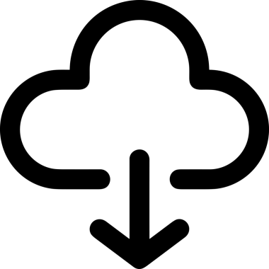 Uygulama UI, Web Tasarımı, Bulut ve Veri Yönetimi Kullanımı için Depolama Simgesi Siyah ve Beyaz PNG