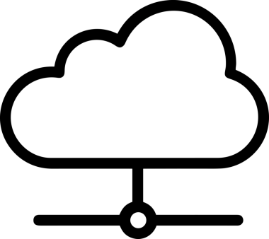 Uygulama UI, Web Tasarımı, Bulut ve Veri Yönetimi Kullanımı için Depolama Simgesi Siyah ve Beyaz PNG