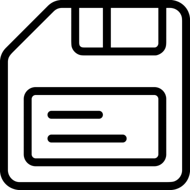 Uygulama UI, Web Tasarımı, Bulut ve Veri Yönetimi Kullanımı için Depolama Simgesi Siyah ve Beyaz PNG