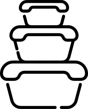 Uygulama UI, Web Tasarımı, Bulut ve Veri Yönetimi Kullanımı için Depolama Simgesi Siyah ve Beyaz PNG