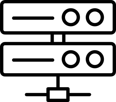 Uygulama UI, Web Tasarımı, Bulut ve Veri Yönetimi Kullanımı için Depolama Simgesi Siyah ve Beyaz PNG