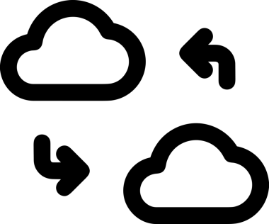 Uygulama UI, Web Tasarımı, Bulut ve Veri Yönetimi Kullanımı için Depolama Simgesi Siyah ve Beyaz PNG
