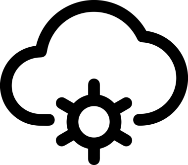 Uygulama UI, Web Tasarımı, Bulut ve Veri Yönetimi Kullanımı için Depolama Simgesi Siyah ve Beyaz PNG