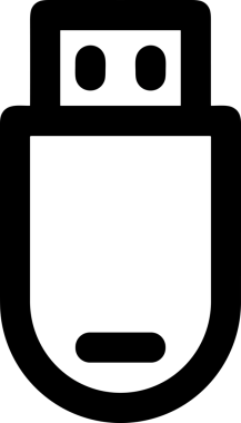 Uygulama UI, Web Tasarımı, Bulut ve Veri Yönetimi Kullanımı için Depolama Simgesi Siyah ve Beyaz PNG