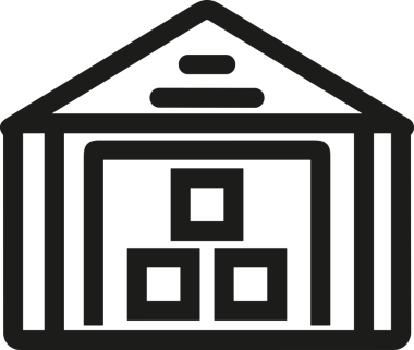 Uygulama UI, Web Tasarımı, Bulut ve Veri Yönetimi Kullanımı için Depolama Simgesi Siyah ve Beyaz PNG