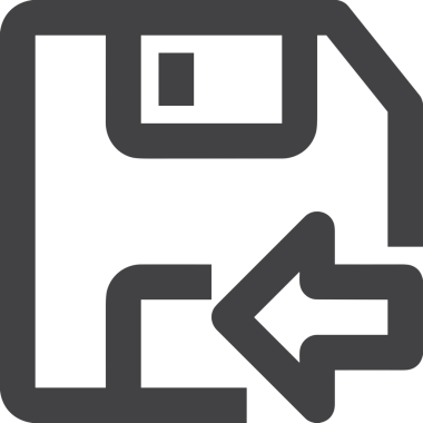 Uygulama UI, Web Tasarımı, Bulut ve Veri Yönetimi Kullanımı için Depolama Simgesi Siyah ve Beyaz PNG