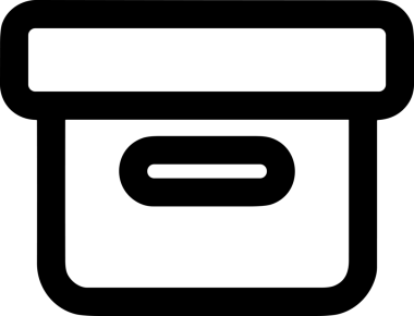 Uygulama UI, Web Tasarımı, Bulut ve Veri Yönetimi Kullanımı için Depolama Simgesi Siyah ve Beyaz PNG