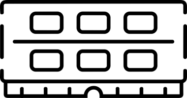 Uygulama UI, Web Tasarımı, Bulut ve Veri Yönetimi Kullanımı için Depolama Simgesi Siyah ve Beyaz PNG