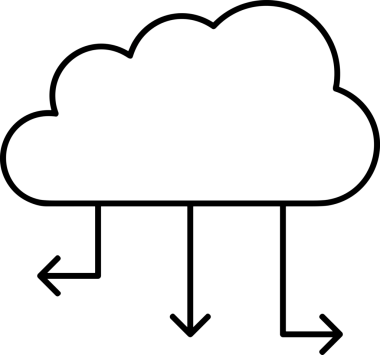 Uygulama UI, Web Tasarımı, Bulut ve Veri Yönetimi Kullanımı için Depolama Simgesi Siyah ve Beyaz PNG