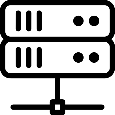 Uygulama UI, Web Tasarımı, Bulut ve Veri Yönetimi Kullanımı için Depolama Simgesi Siyah ve Beyaz PNG