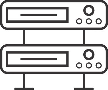 Uygulama UI, Web Tasarımı, Bulut ve Veri Yönetimi Kullanımı için Depolama Simgesi Siyah ve Beyaz PNG