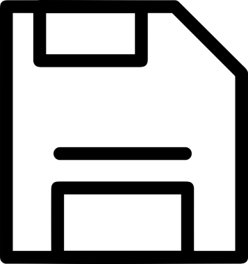 Uygulama UI, Web Tasarımı, Bulut ve Veri Yönetimi Kullanımı için Depolama Simgesi Siyah ve Beyaz PNG