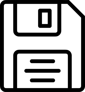 Uygulama UI, Web Tasarımı, Bulut ve Veri Yönetimi Kullanımı için Depolama Simgesi Siyah ve Beyaz PNG